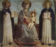 Fra Beato Madonna and Child with St Dominic and St Thomas of Aquinas France oil painting artist